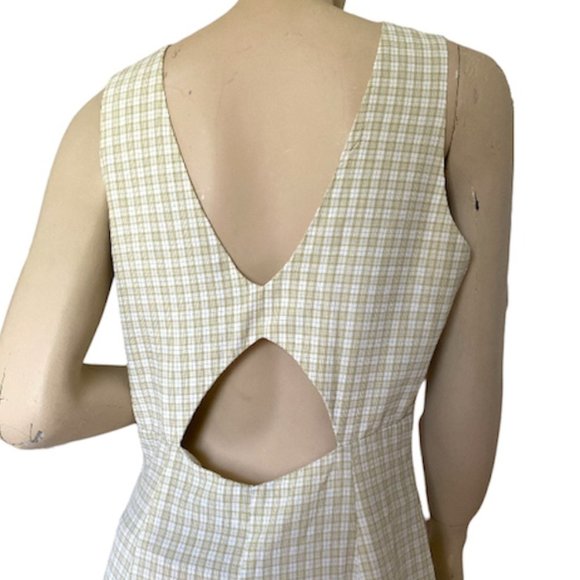 Zaga Collection Women's Long Maxi Herringbone Sleeveless Pleated Dress Size 9/10 - Picture 9 of 14